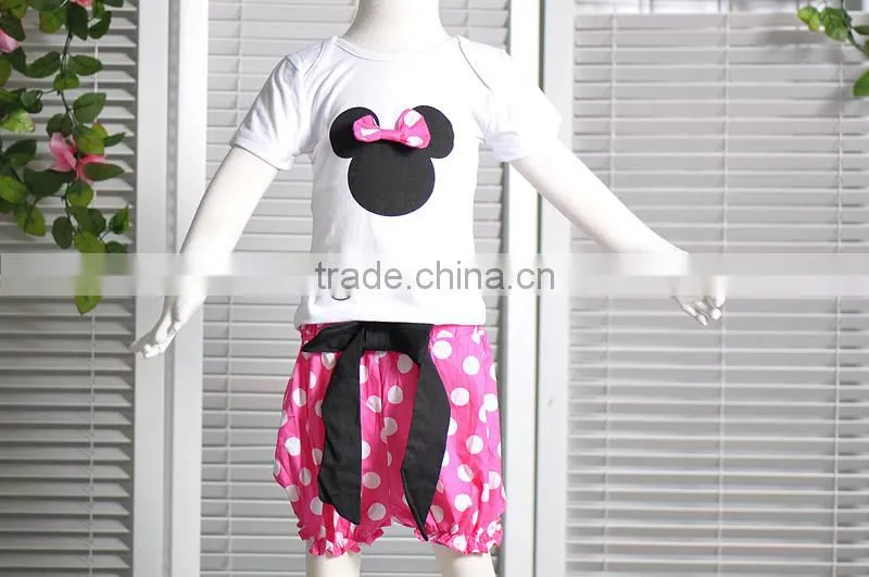 fashion minne mouse head carton baby girls boutique clothing sets baby gorgeous outfits