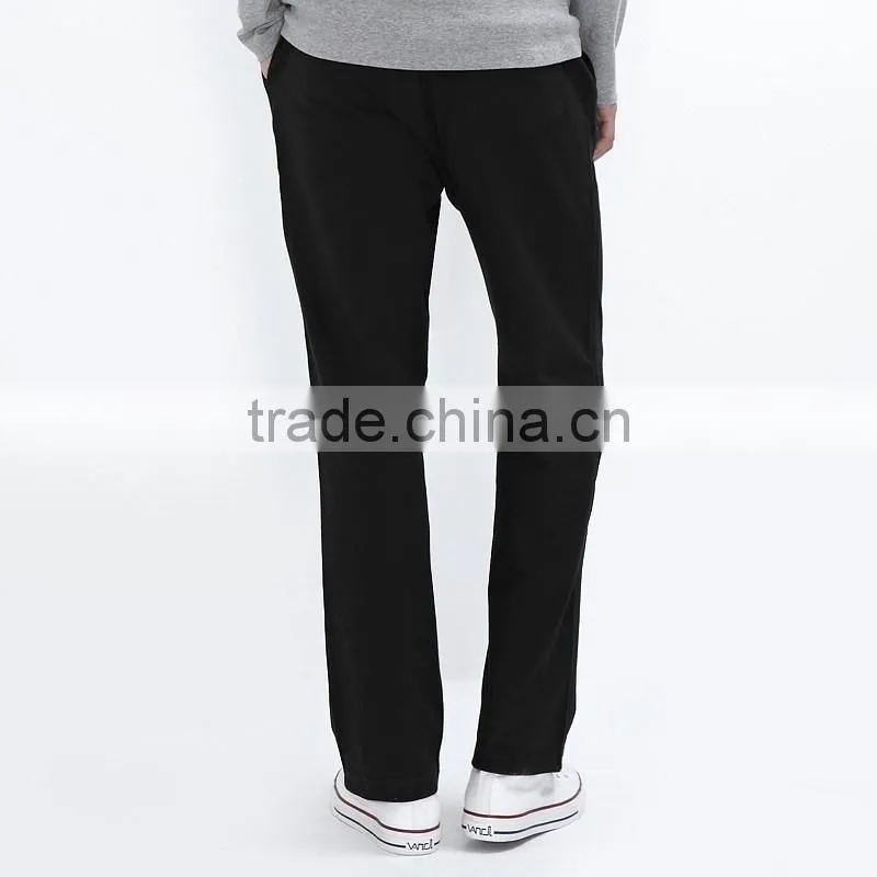 2015 OEM wholesale mens solid color sports gym trousers with side & back pockets