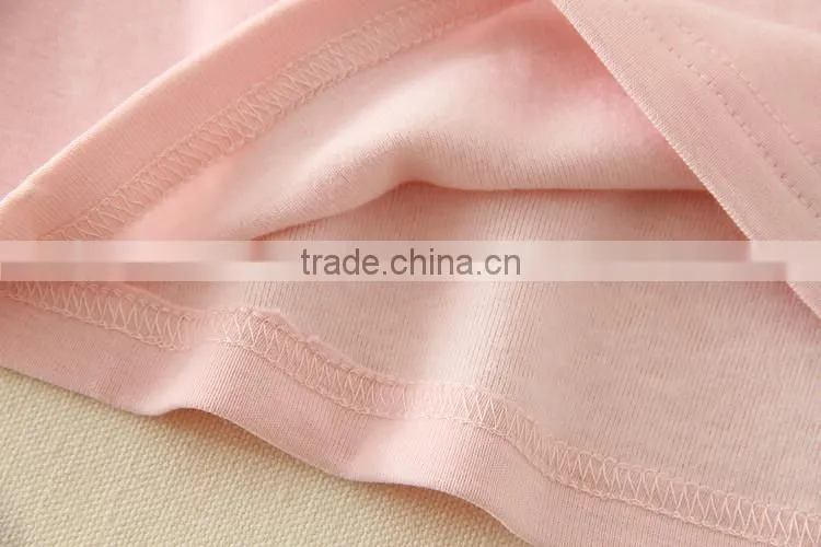 child one piece undershirts long sleeves top for girls baby pink and white long sleeves T-shirts for autumn