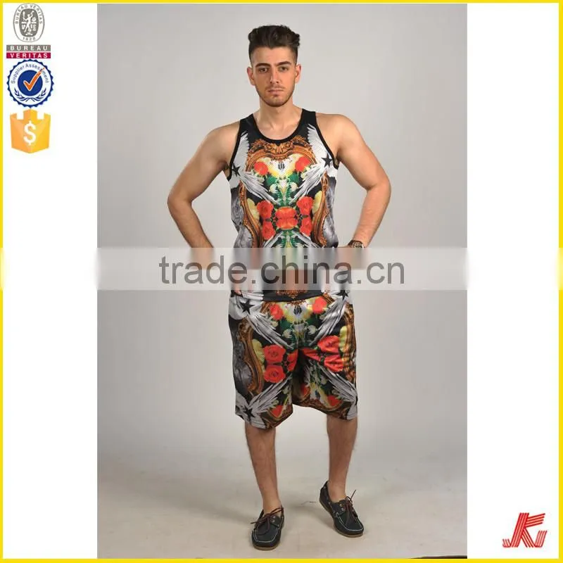 apparel wholesale custom printed 100 polyester tank tops