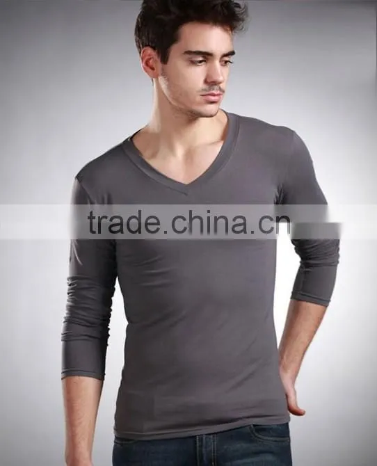 100% cotton vest for men long sleeve blouse