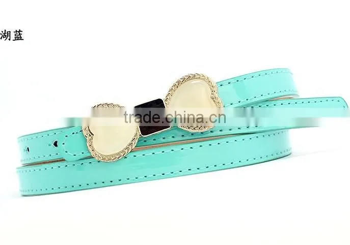 New candy color Painting PU Leather Women Belt Kinds Of Collocation Dresses Belts For Women