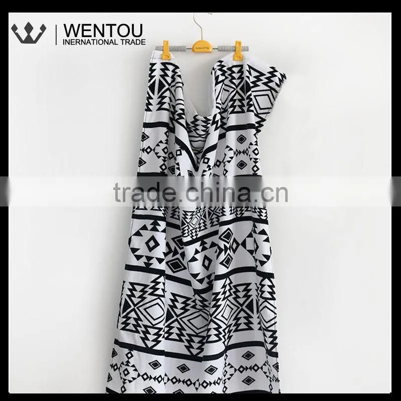Unique Geometric Pattern Cotton Bath Towel
