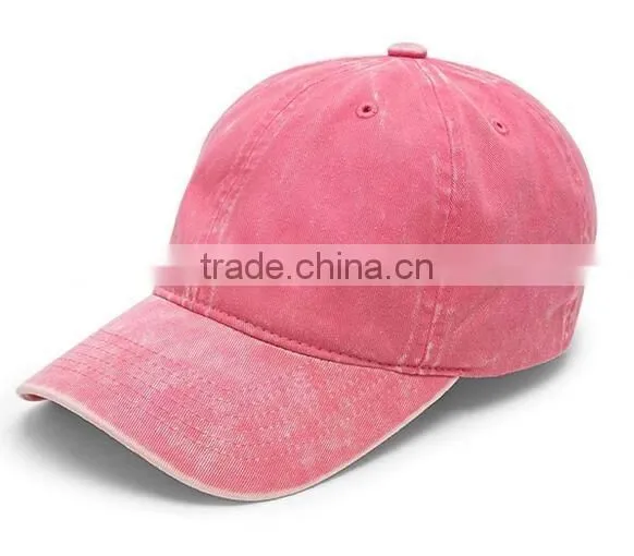 2017 Custom Made One Size to Fit All Acid Washed Plain Blank Dad Hat for Ladies
