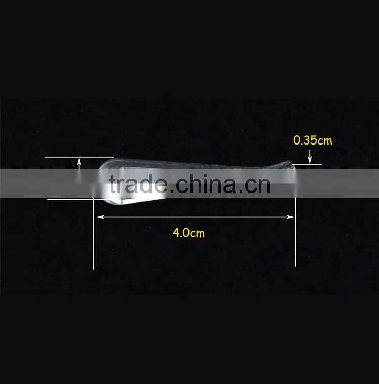 4.0*0.9*0.35cm Cheap U-shape Garment Accessory Transparent Plastic Clips for Packing