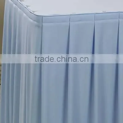 White polyester table skirting wedding fashion polyester table skirts