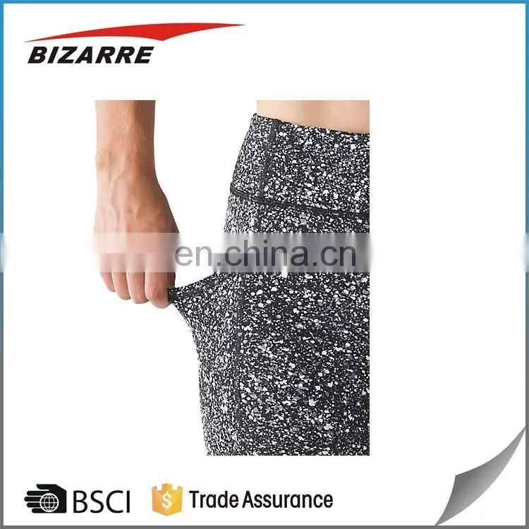 Women fashion poly/spandex dri fit mesh legging yoga pants