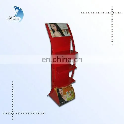 3 Tier Supermarket Floor Spray Paint Metal Display Rack