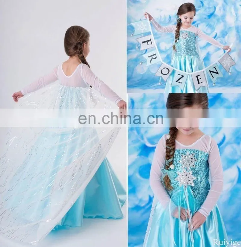 Frozen elsa anna dress cosplay costume wholesale