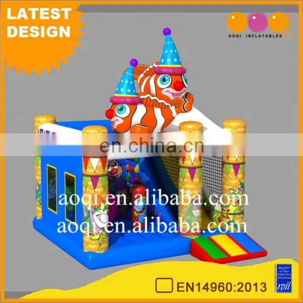 top selling products 2017 inflatable clown fish combo inflatable jumping bed for kids entertainment