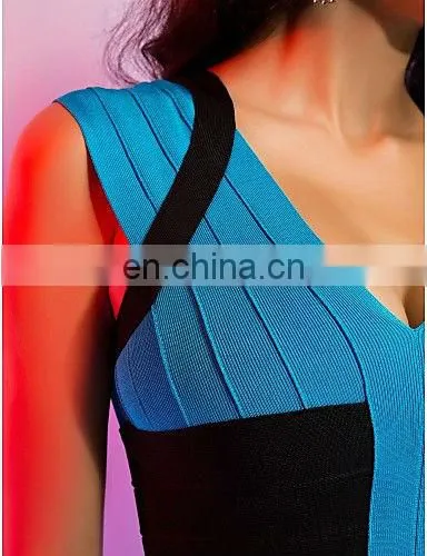 2014 discount low cut dress blue prom dress for dancing