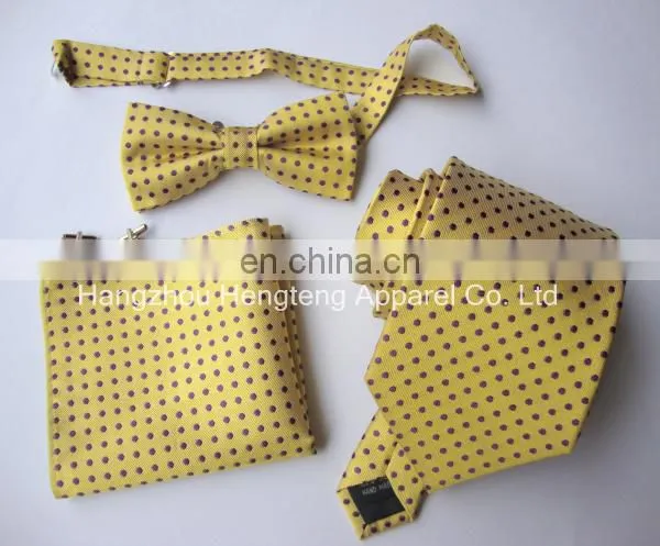 100% Silk Woven Bow tie & Tie Sets