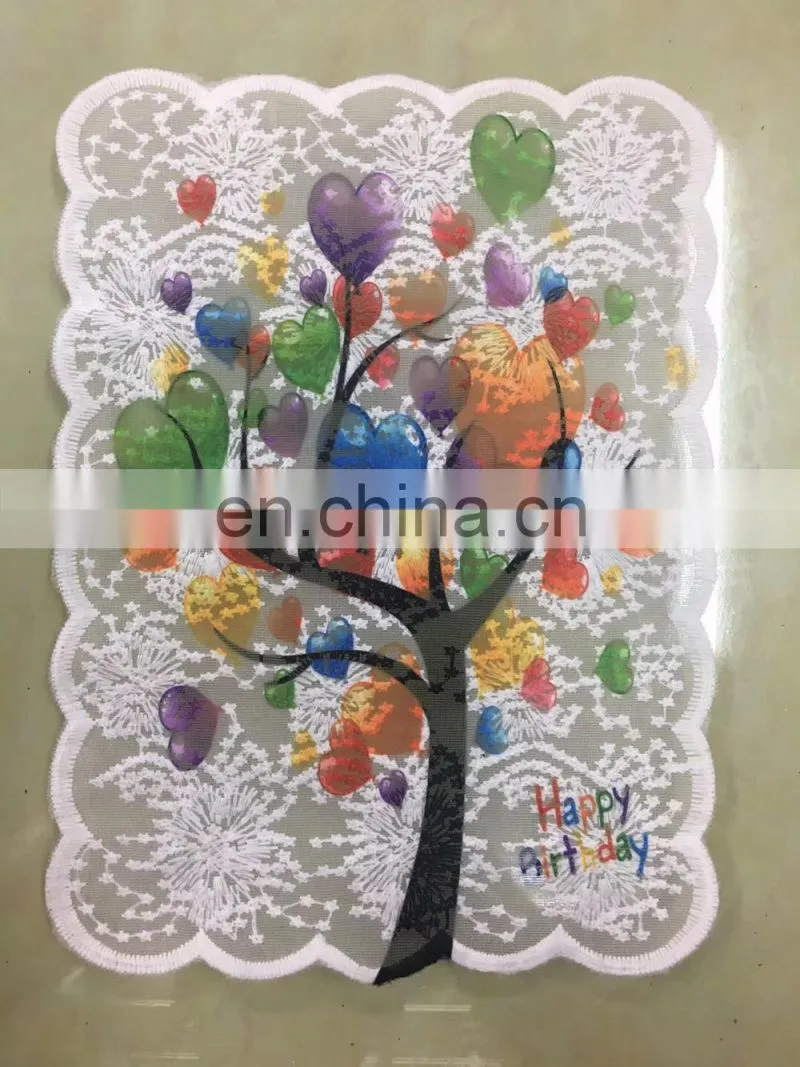 new popular embroidery milk silk mesh printing lace design