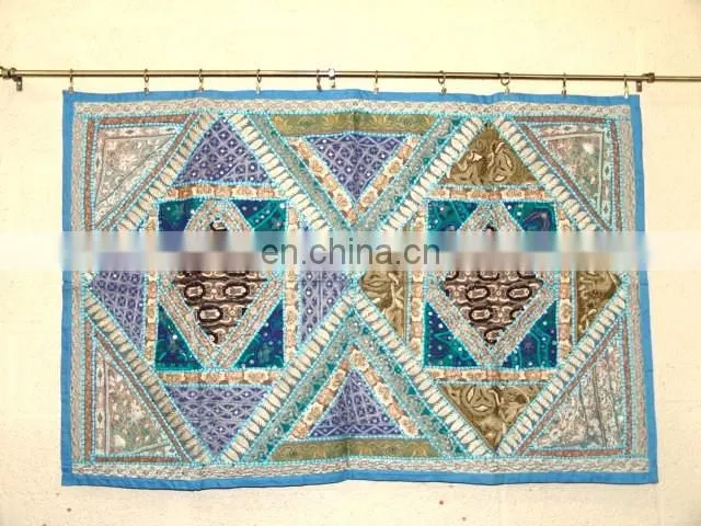Designer silk cotton Old Sari Patchwork Wall Hangings and Tapestries