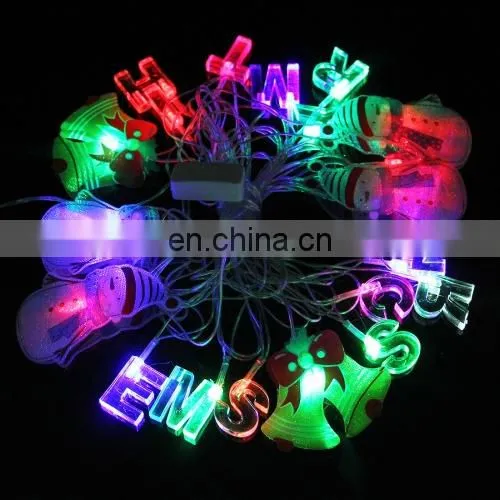 4m 20 LEDs Life Waterproof RGB Modeling String Lights Christmas Snowman Without End Joint and Controller, AC 110V-220V