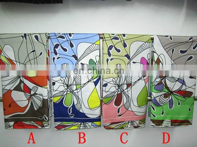 Silk twill printed scarf