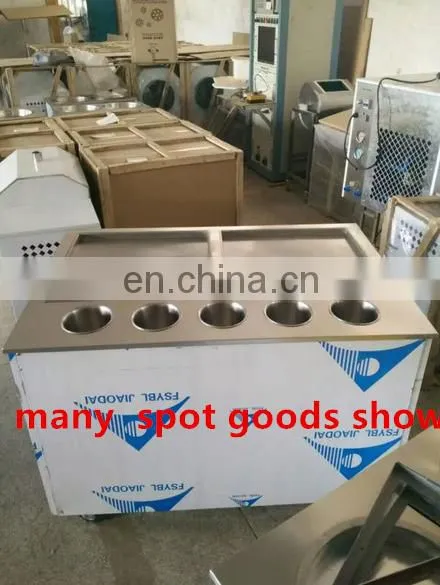 Multi-functional flat pan fried ice cream roll machine/ single pan fried ice cream roll machine