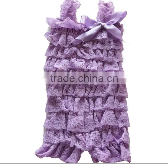 2014Baby Ruffle Lace Petti Rompers W/Straps Newborn/Infant/Toddler Photo Prop