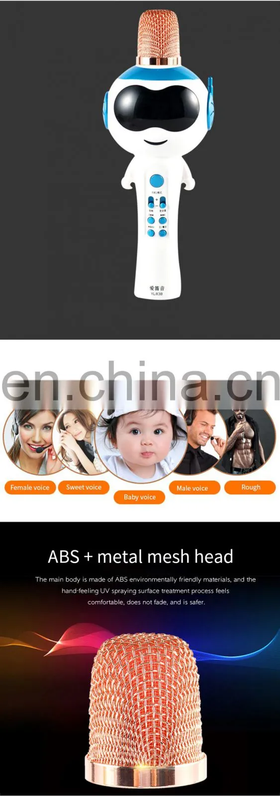 Sing Songs In Portable Wireless Microphone Factory Wholesale 2020 new arrival Variable Voice Studio microphone karaoke