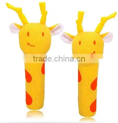 Cute sounding plush baby sticks soft toy/baby toy