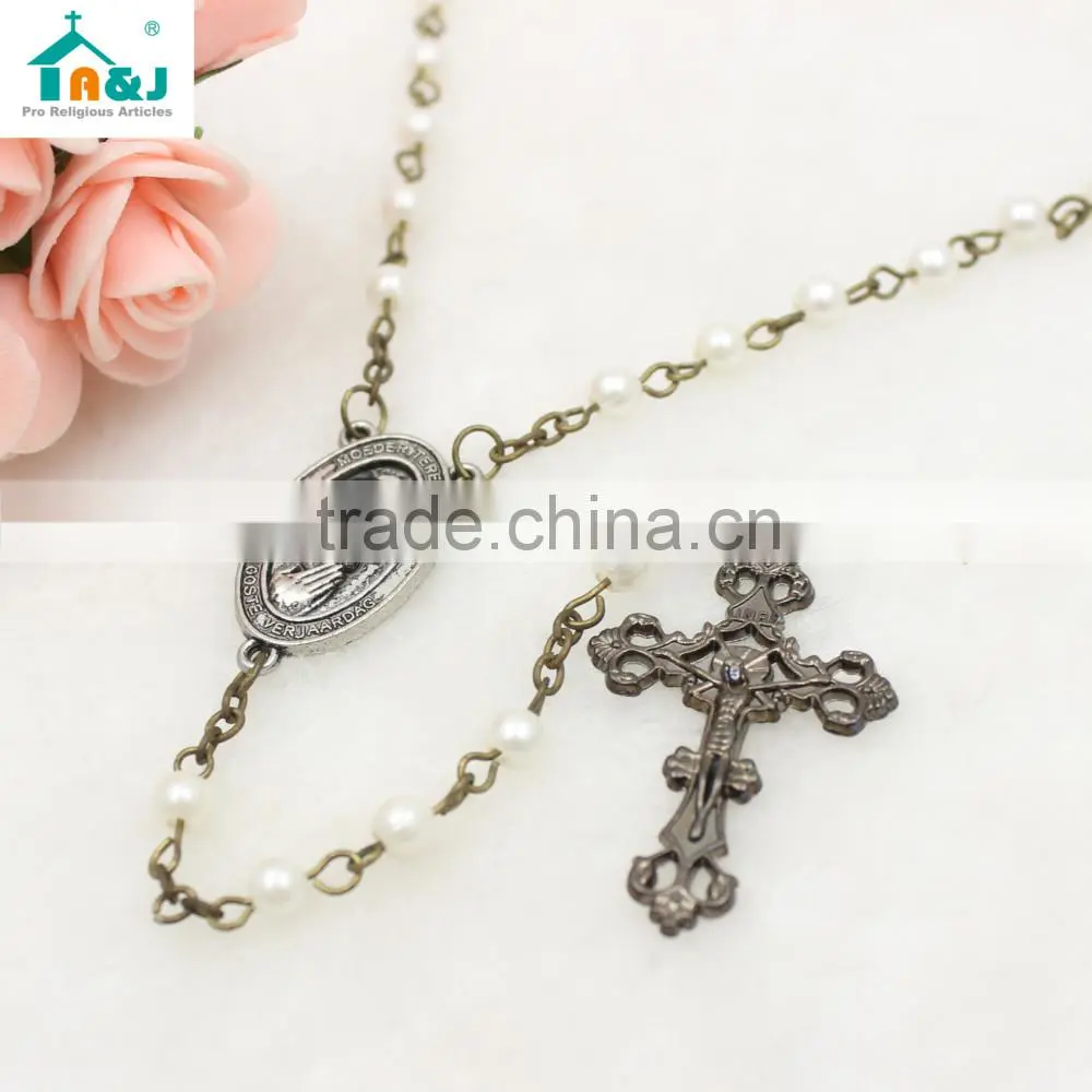 Passed CPSIA Test imitation pearl chain rosary Home decoration