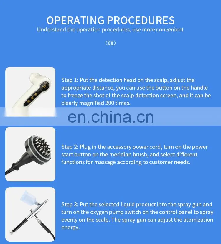 7 in 1 Scalp Hair Follicle Detection Anti Hair Loss Hair Growth Machine Scalp Massage Treatment Device Scalp Care Instrument