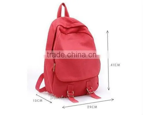 school girl canvas backpack bag