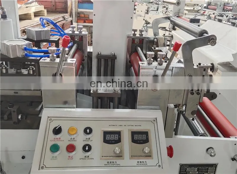 UTM420Z Automatic Adhesive Label Film Flatbed Die Cutting Machine, Flat bed roll clear sticker tape punching press cutter
