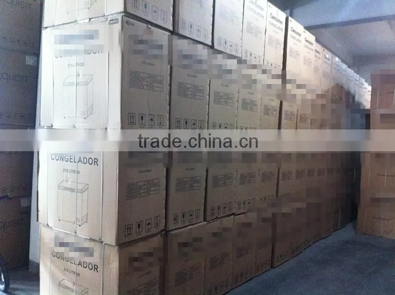 red wine color chest freezer 100~800L with lock&key
