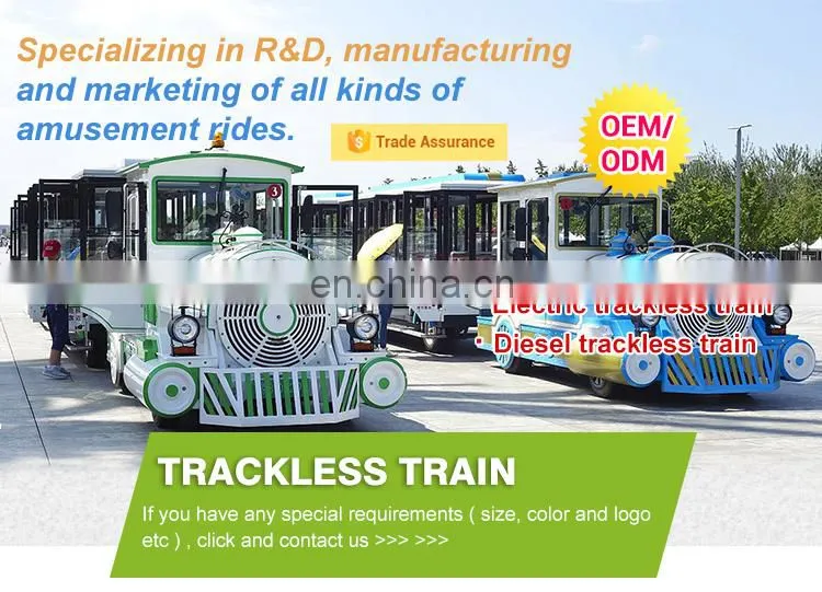 58 seats diesel type trackless train park tourist train without rail