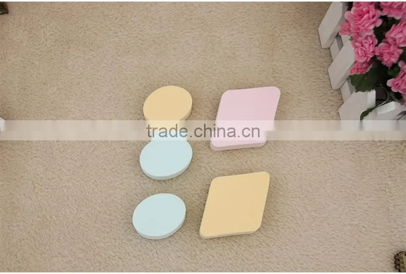 Colorful Oval and Diamond shape Makeup sponge cosmetic powder puff