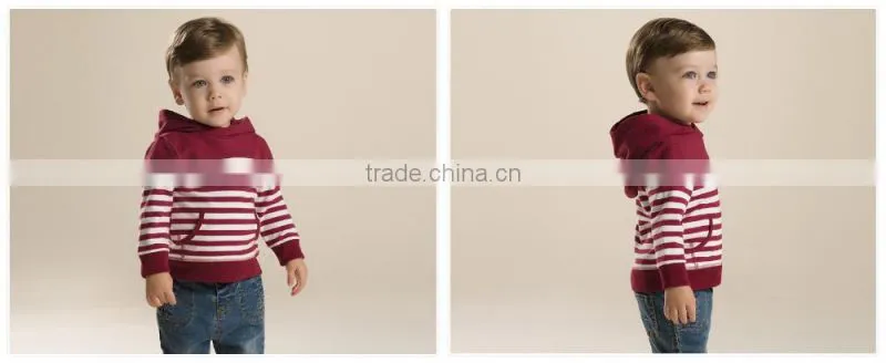 2015 the newest stripe long sleeve hoody for 4-7 years boys 100 cotton direct from clothing factory