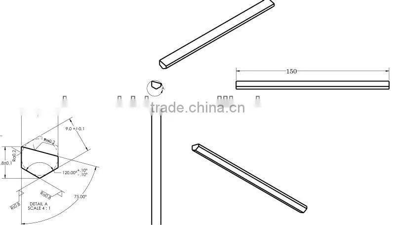 Tungsten Carbide materials of Hex tripping rod