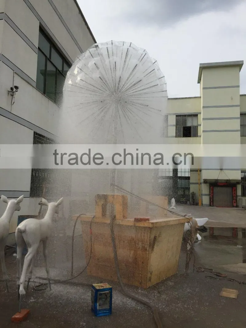 LED light Dandelion fountain with adjustive nozzle sculpture fountain