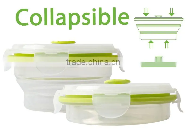800ml Rectangular Collapsible Silicone Food Container