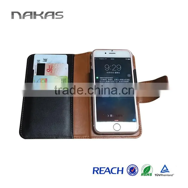 Customized wallet leather case for iphone 6