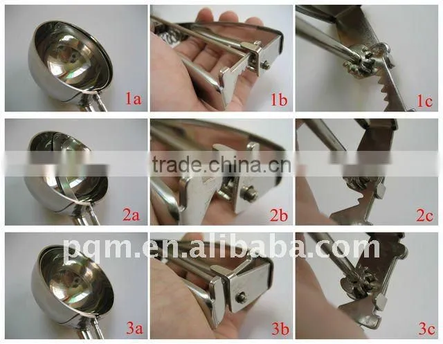 Stainless steel manual ice cream spoon 001B