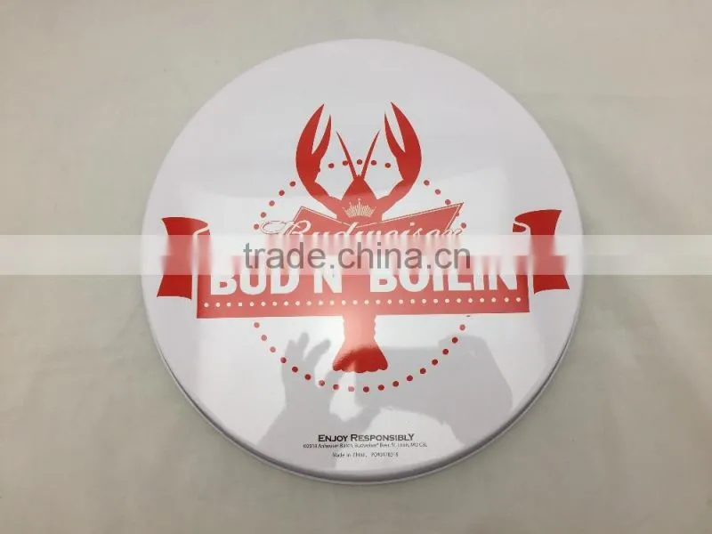 CCKT-T331 2016 popular design Barware Circle Tin food serving tray, bar tray