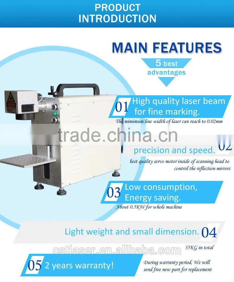 20 watts fiber laser marking machine