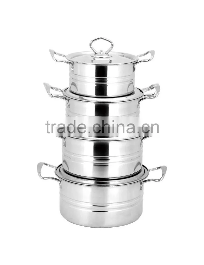 caitang shencai 4pcs stainless steel stock pot set/ soup casserole/ kitchen utensils