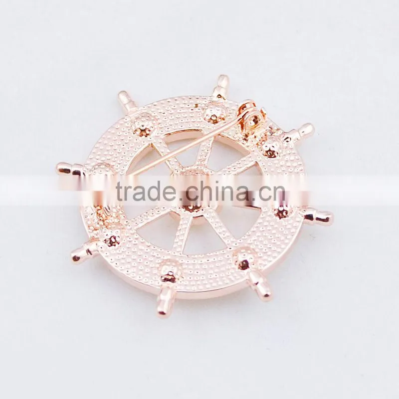 Fashion Jewelry Brooch Vintage Ship Wheel Brooch The Leader Personality Brooch