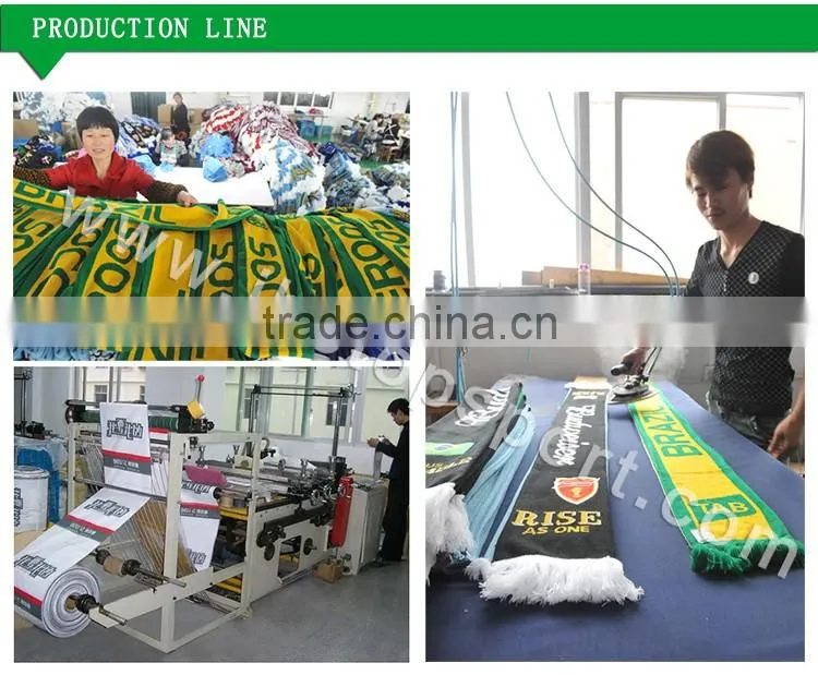 Soccer team new fashion custom fans scarf Promotion sport scarf