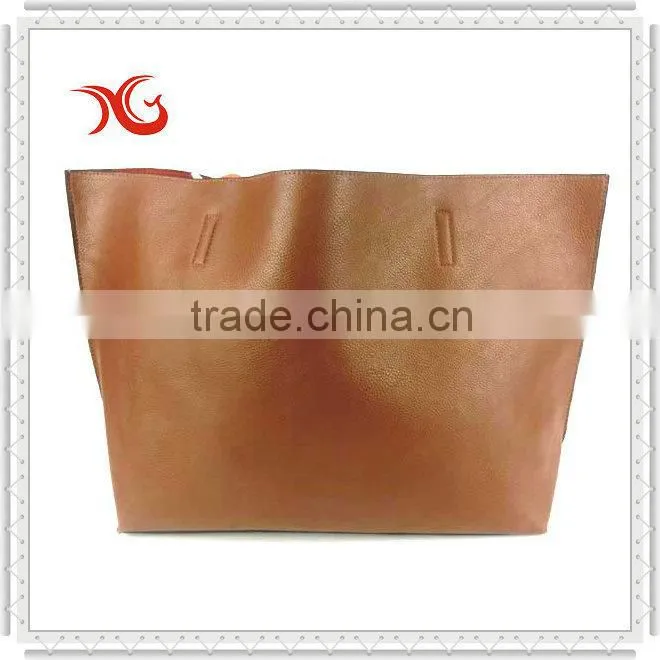 2015 fashion brown pu beach bag