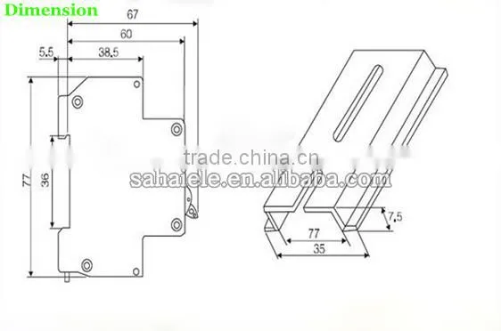DNLE-32 1 pole mini rcbo high breaking capacity
