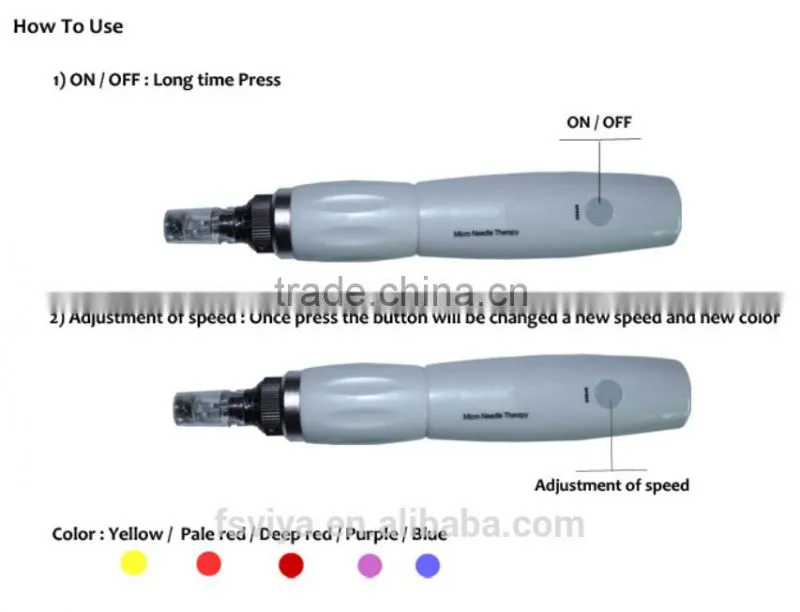 Rechargeable Micro needling pen for skin electric rolling pin