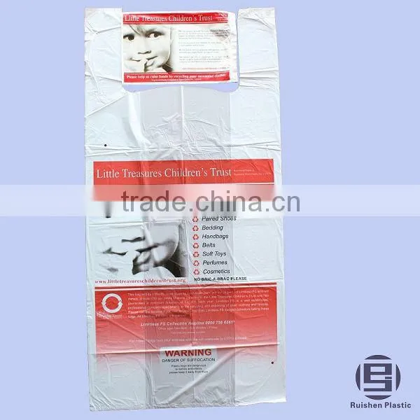 Good Quality PE Children Charity Bag Collection Bag With Outer Package