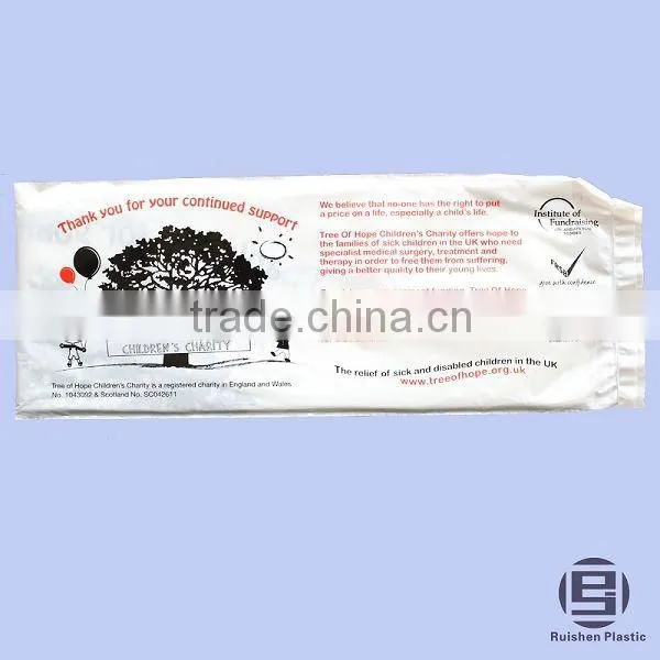 ABC Biodegradable PE Printed Plastic Charity Bag For Collection
