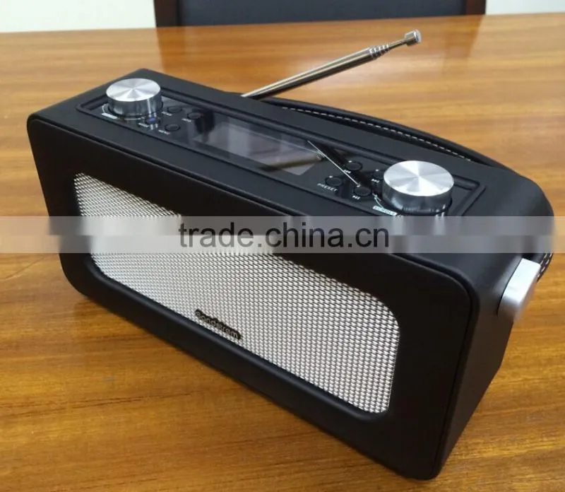 High quality Portable Leather DAB Radio with bluetooth