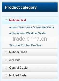 automotive(silicone seal/epdm seal/pvc seal)rubber seals&car window weatherstrip