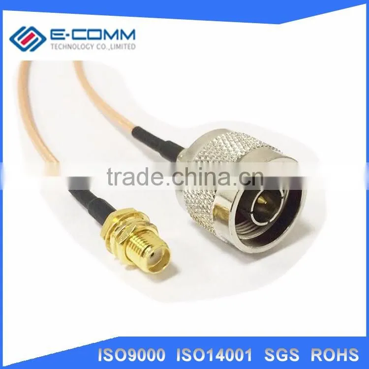 Hot sale WIFI antenna extension leads adapter SMA female switch N type male plug pigtail cable RG58 20inch